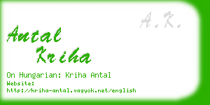 antal kriha business card